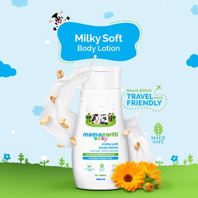 Milky Soft Body Lotion for Babies with Oats, Milk & Calendula – 200ml