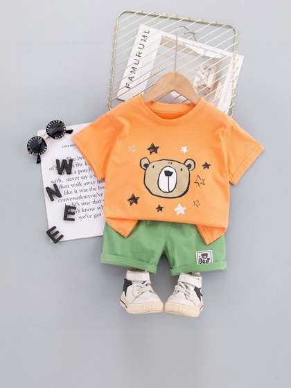 Sangria Boys Round Neck Clothing Set