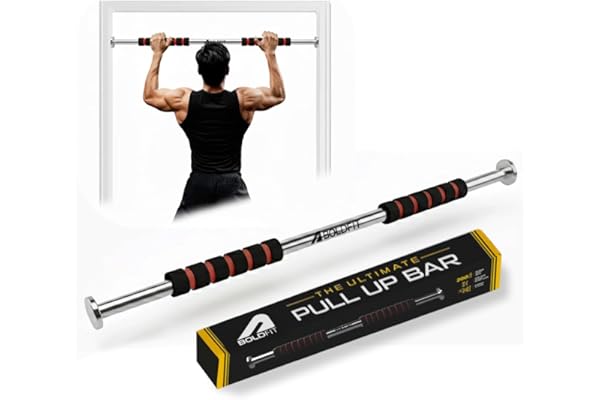 Boldfit Pull Up Bars For Home Workout -Chin Up Bar Gym Accessories for Men Door Way Adjustable Hanging Rod Without Screw, Anti-skid Grip, Strength Training Exercise Bar