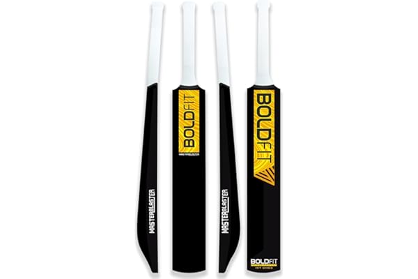 Boldfit Turf Bat Cricket for Adults Plastic Tennis Bat for Mens Heavy Plastic Bats with Grip for Gully, Tournament Match Standard Full Size Tennis Ball - Black
