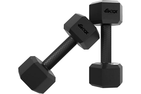 FitBox Sports 4kg Exlusive Octa PVC Fixed Dumbbells (2kg x 2) Black