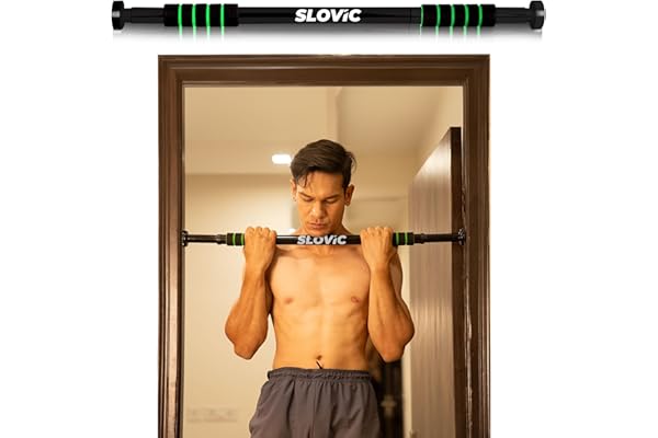 Slovic Pull up Bar for Home Kids [100 KG] | No Screw Pull Up Bar Wall Mounted with Anti-Skid Grip | Pull-ups Bar for Homes Workout | Gym Equipment for Home Workout (Length 62 to 100 CM)