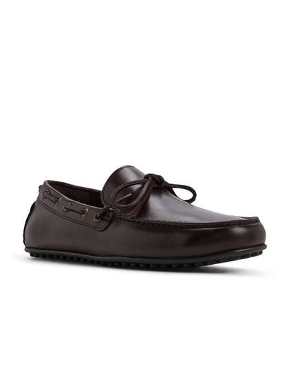 ALDO Men Solid Slip-On Leather Loafers