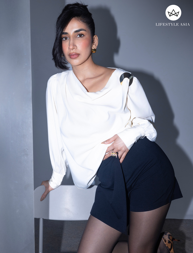 Black High Rise Wrap Skorts