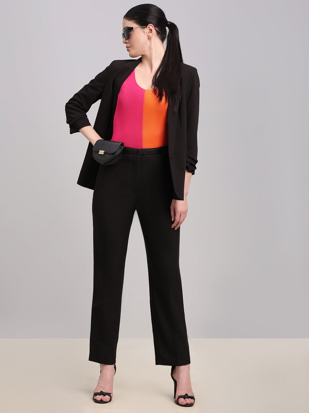 Black Straight Fit Pants