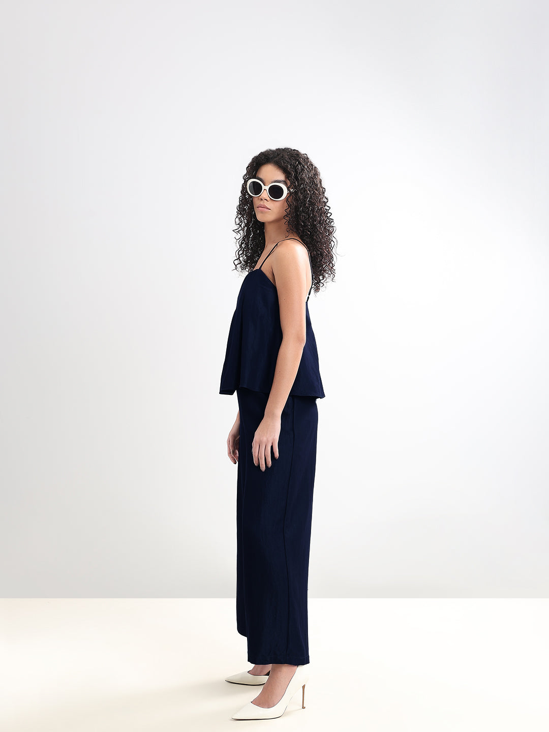 Navy High Rise Culottes