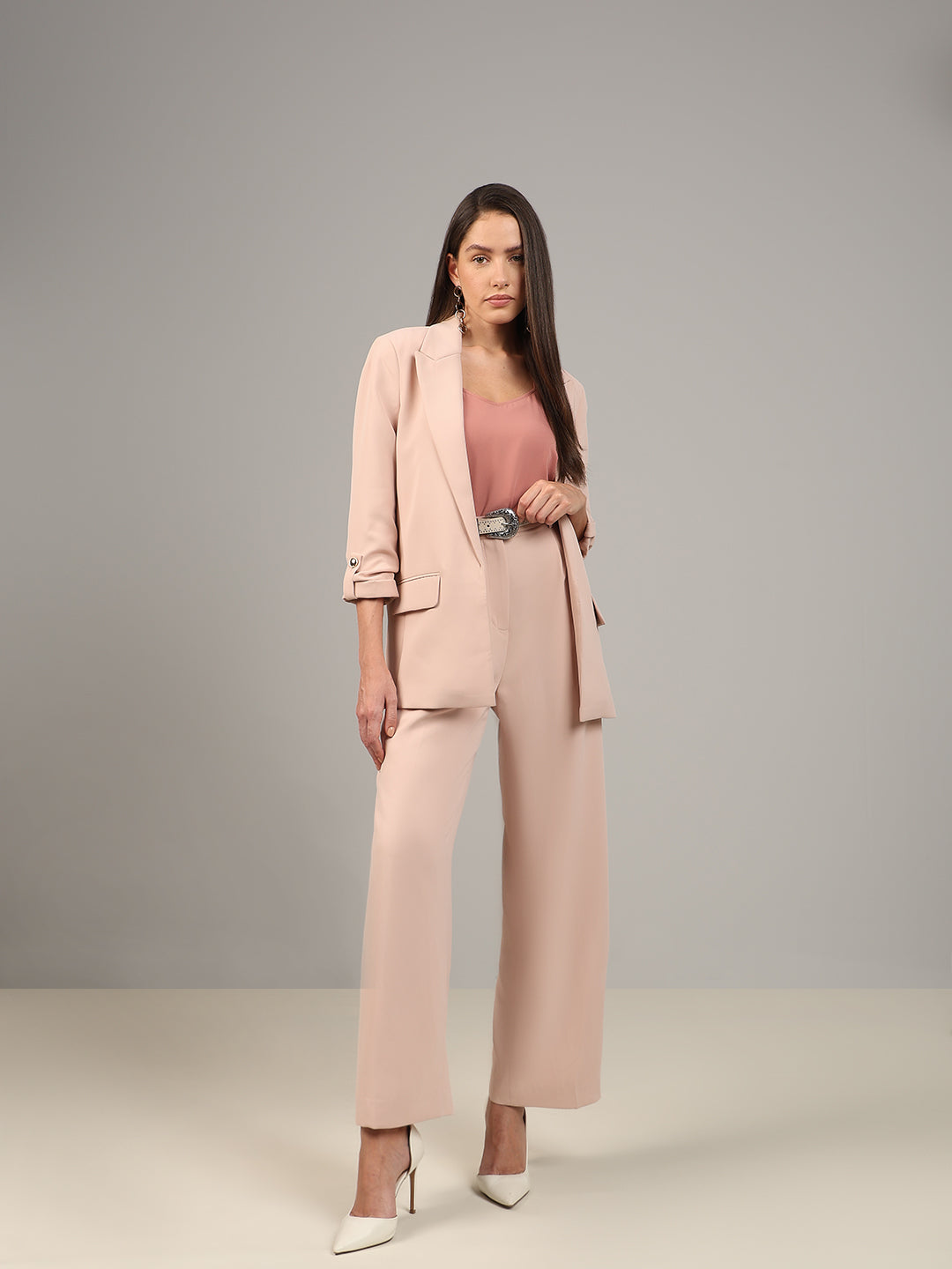 Pink Straight Fit Pants