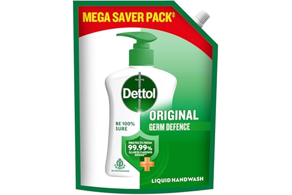 Dettol Liquid Handwash Refill - Original Hand Wash- 1350ml | Germ Defence Formula | 10x Better Germ Protection