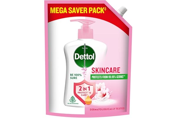 Dettol Liquid Handwash Refill – Skincare Hand Wash- 1350ml | pH Balanced | 10x Better Germ Protection