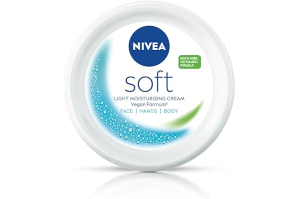 NIVEA Soft Light Moisturizer, 300 ml | Instant Hydration with Vitamin E & Jojoba Oil | Non-Greasy Cream for Face, Body and Hands | For Smooth, Healthy Skin